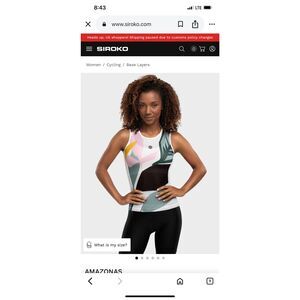 Siroko Amazonas cycling sleeveless base layer multi color netted EUC orange gree